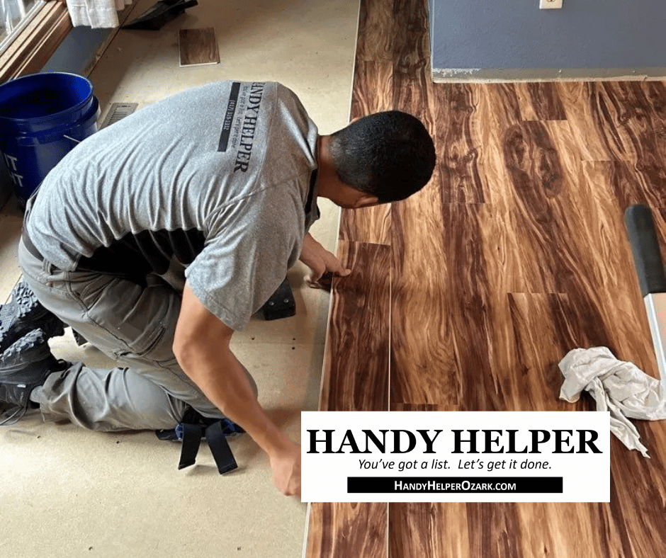 floor installation by Handy Helper Ozark