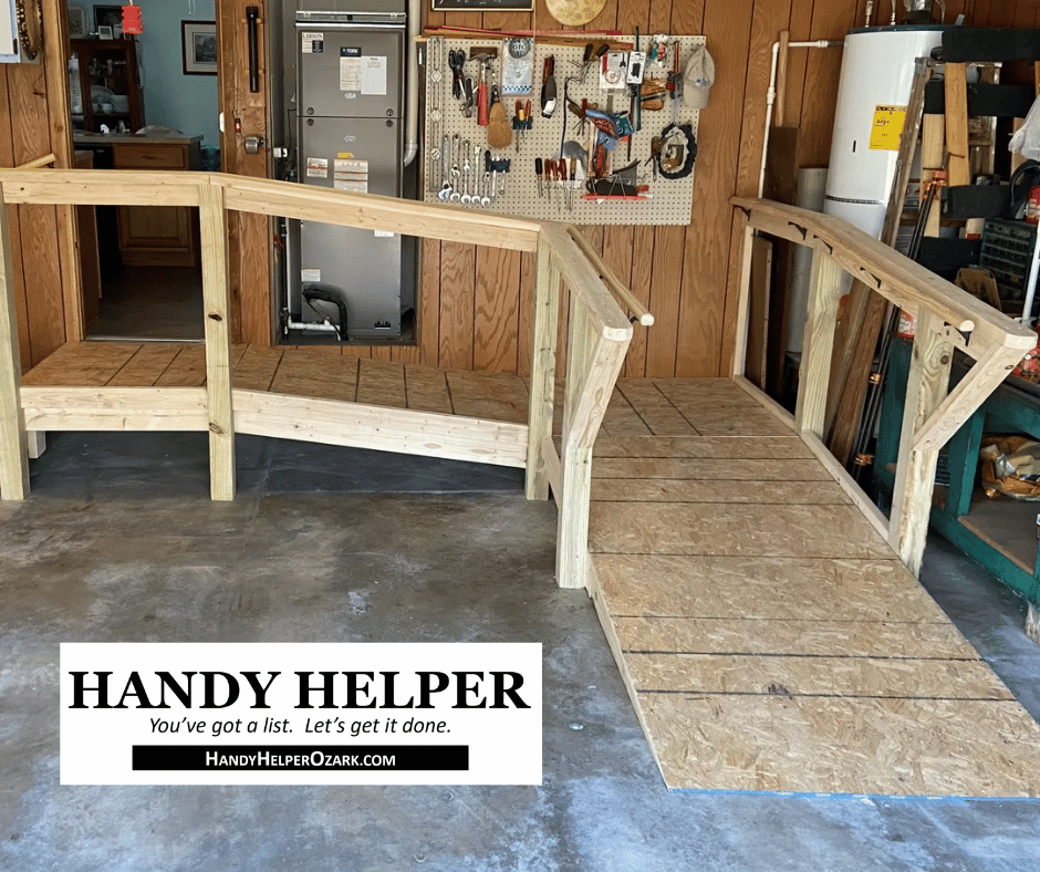 ADA Ramp installation by Handy Helper Ozark